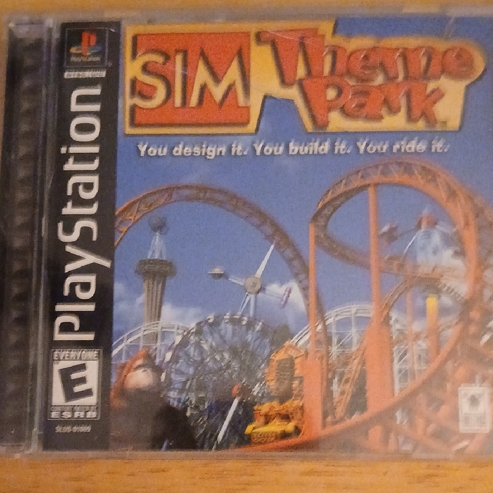 Sony Sim Theme Park for PlayStation - Black and Orange Case